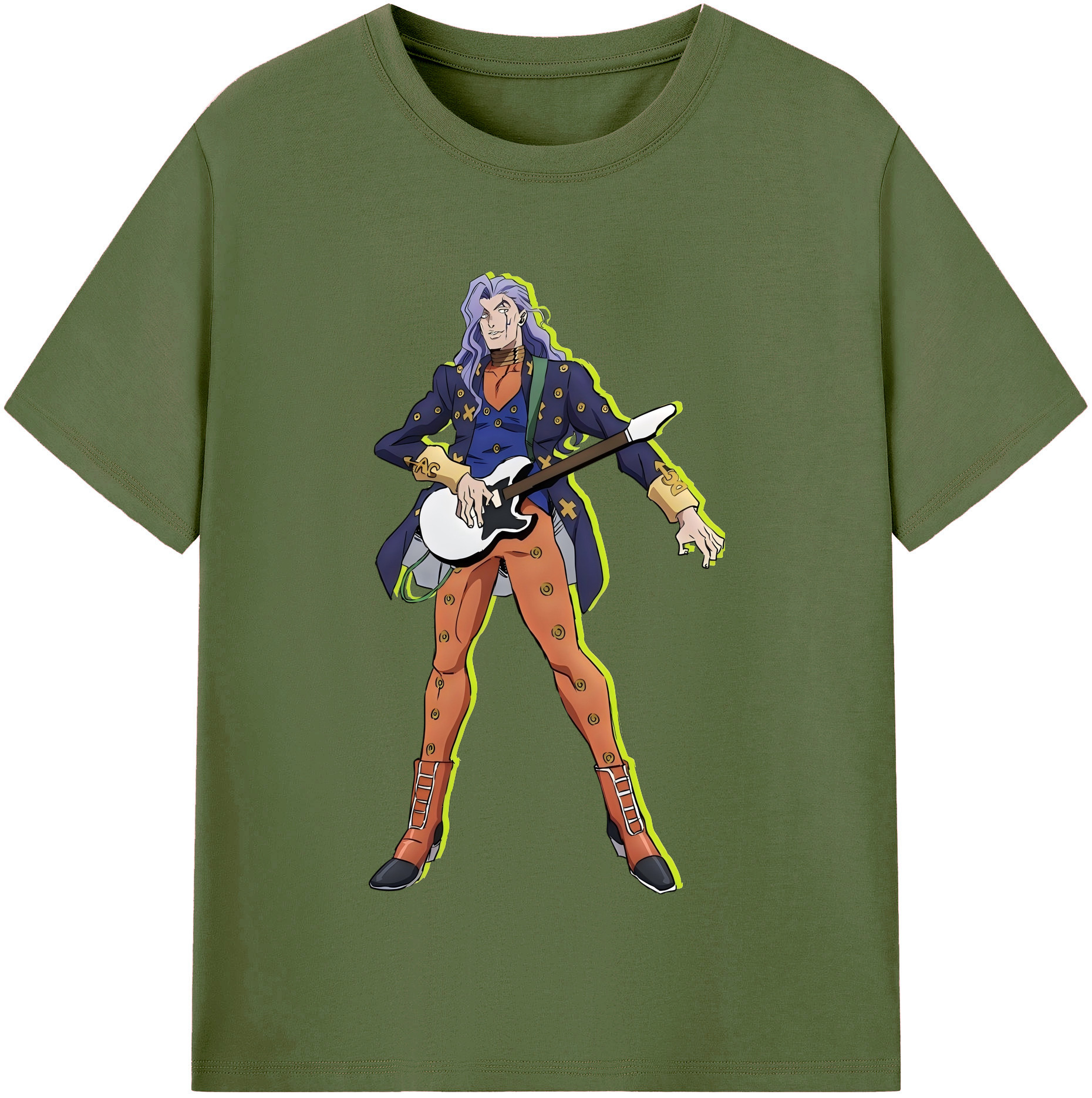 （画像用） ジョジョの奇妙な冒険 おといし あきら JoJo's Bizarre Adventure Akira Otoishi 綿100％半袖Tシャツ（フロントプリント）